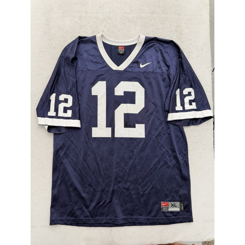 Vintage Nike Penn State Football Jersey Mens Size XL #12 Y2K Authentic RARE